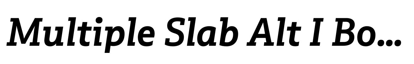Multiple Slab Alt I Bold Italic